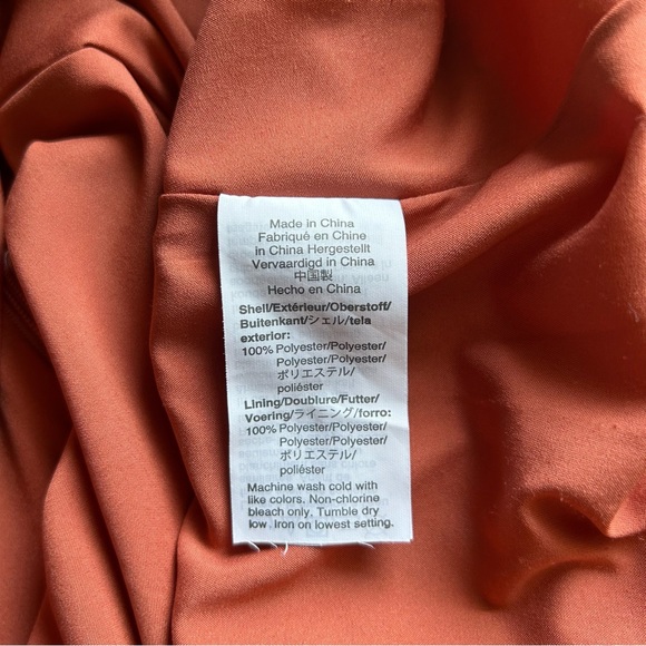 Madewell Terracotta Floral Short Flutter Sleeve Scoop Neck Midi Dress Size 6 - Picture 12 of 12